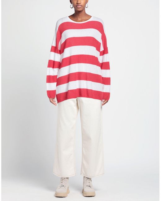 SOLOTRE Red Sweater Cotton, Polyamide