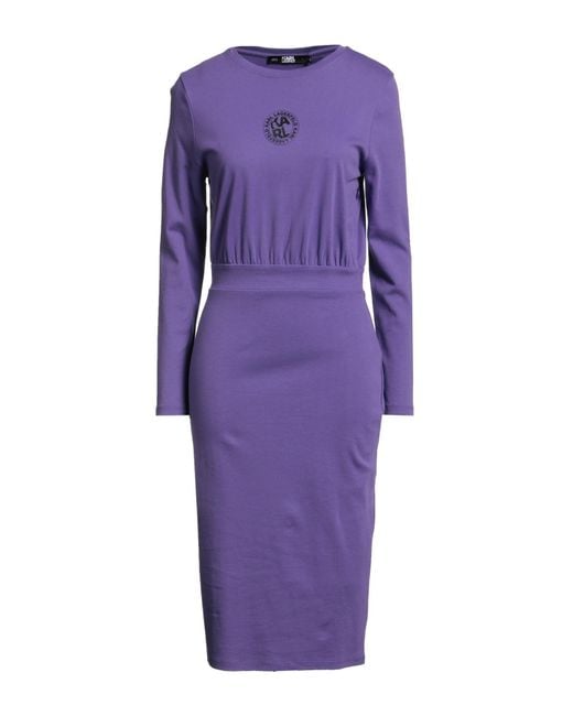 Karl Lagerfeld Purple Midi Dress