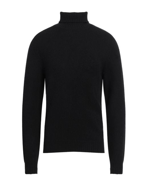Alpha Studio Black Turtleneck for men