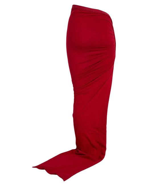 Rick Owens Red Maxi Skirt
