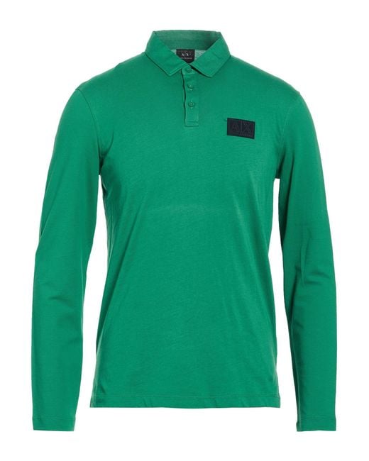 ARMANI EXCHANGE Green Polo Shirts for men