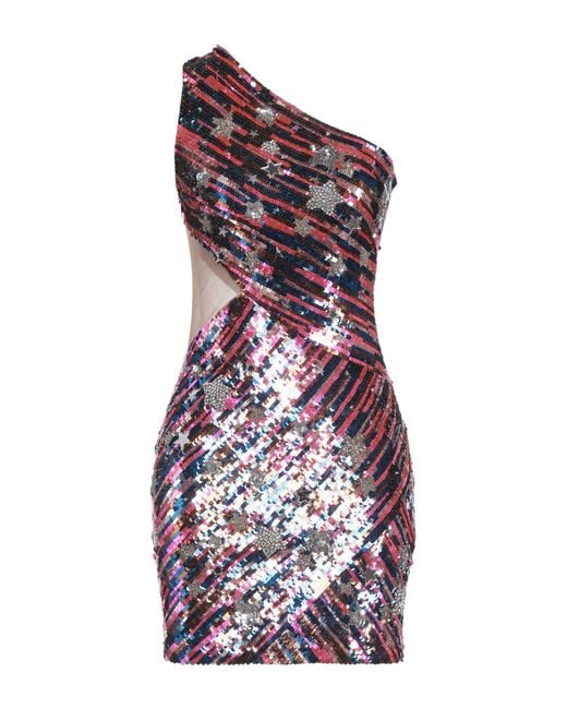 Elisabetta Franchi Purple Mini Dress