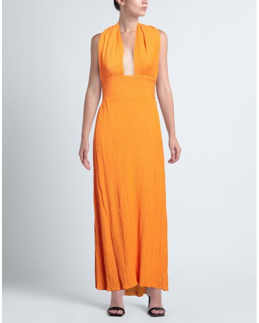 Faithfull The Brand Orange Maxi Dress
