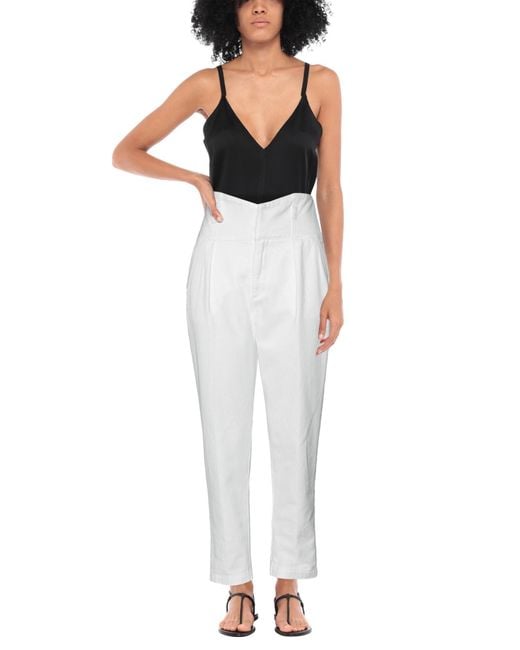Pinko White Denim Trousers
