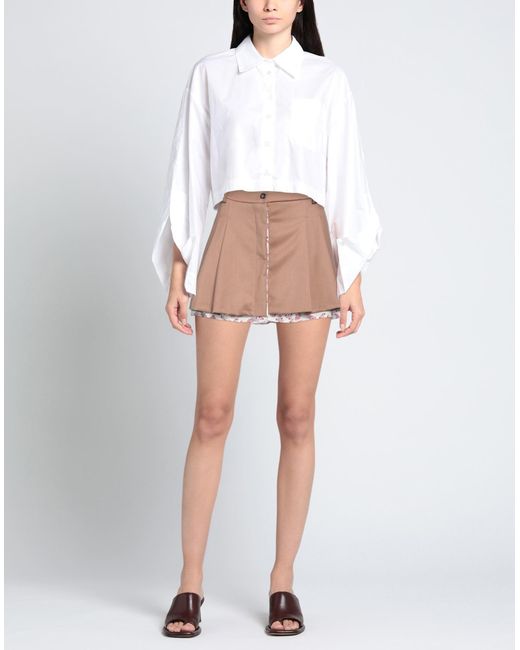 Pinko Natural Mini Skirt