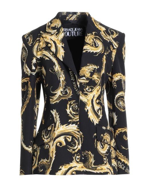 Versace Jeans Couture Black Blazer Polyester, Elastane