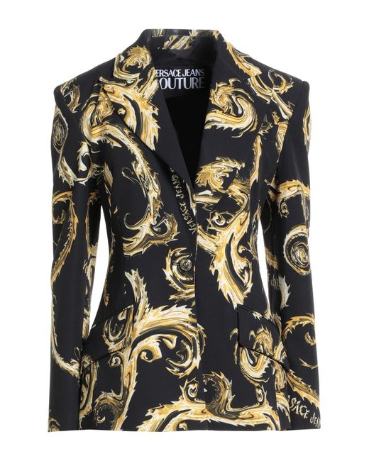 Versace Jeans Couture Black Blazer Polyester, Elastane