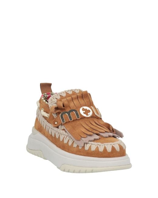Mou Brown Camel Loafers Leather