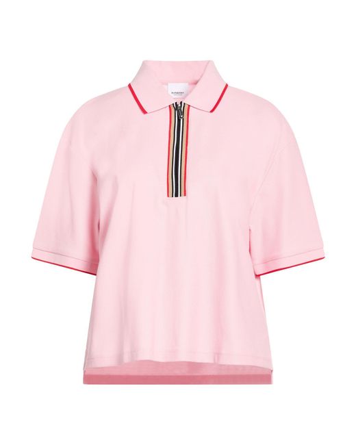 Burberry Pink Polo Shirts