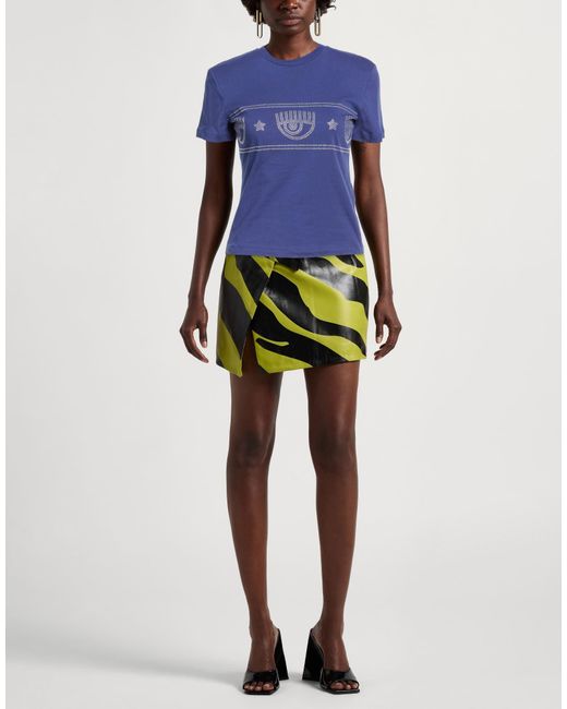 Chiara Ferragni Blue T-Shirt Cotton