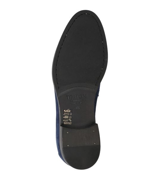 Testoni Blue Loafers Leather for men