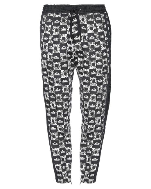 Dolce & Gabbana Black Pants Cotton, Viscose, Polyester, Acetate, Elastane for men
