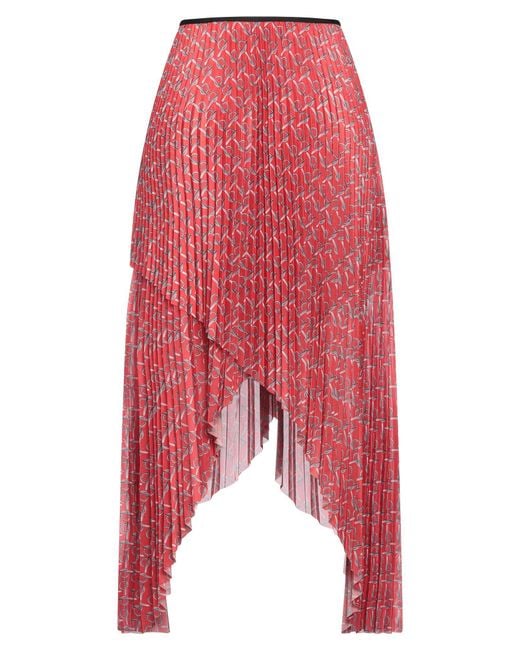Burberry Red Maxi Skirt Polyester