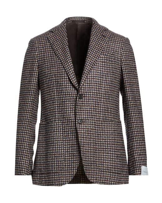 Caruso Black Blazer Wool, Baby Alpaca Wool, Polyamide, Lycra for men