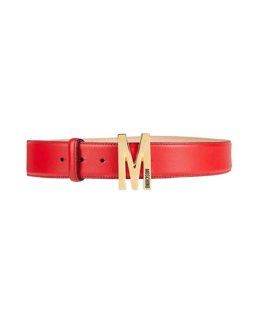 Cinturón Moschino de color Red