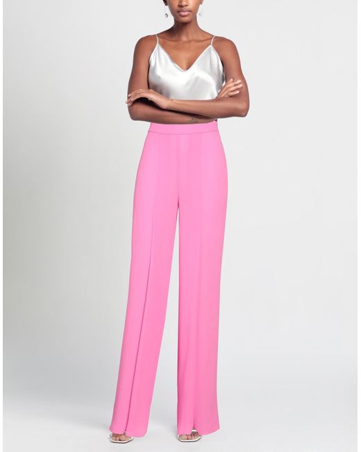 Hanita Pink Fuchsia Pants Polyester