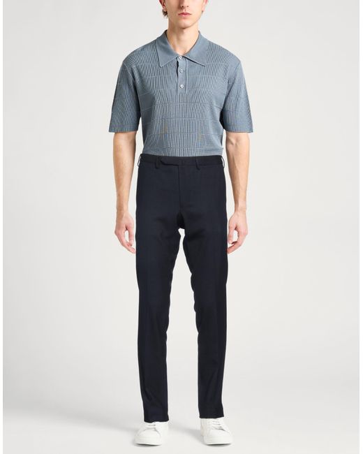 Santaniello Blue Il Viaggiatore Midnight Pants Wool, Polyester, Elastane for men