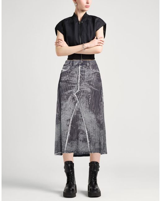 DIESEL Gray Midi Skirt
