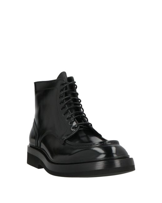 Santoni Black Ankle Boots for men