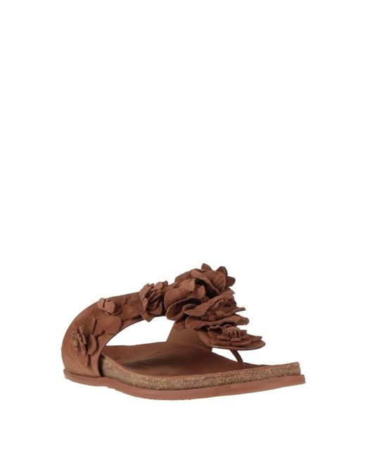 Emanuélle Vee Brown Thong Sandal