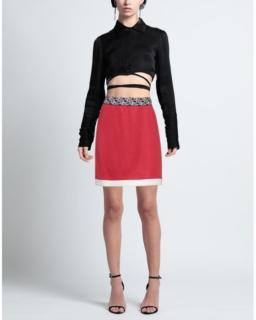 Pinko Red Mini Skirt