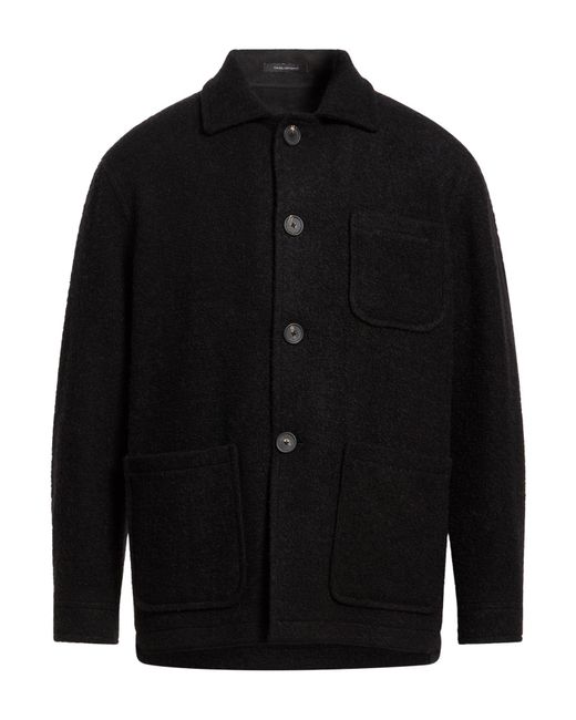Tagliatore Black Jacket Virgin Wool, Polyamide, Cashmere for men