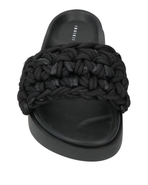 Inuikii Black Sandals Textile Fibers