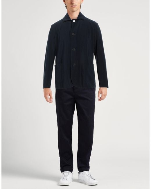 Harris Wharf London Blue Jacket Polyester, Elastane for men