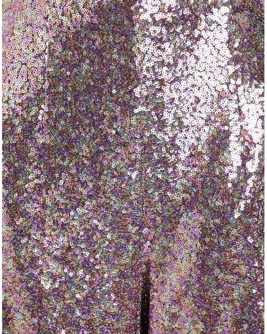 Rochas Purple Pants Polyester, Polyamide