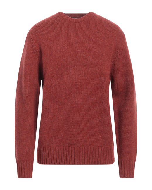 CAVALIERI Red Rust Sweater Merino Wool for men