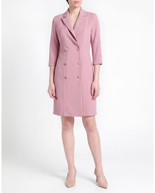 Rinascimento Pink Mini Dress Polyester, Elastane