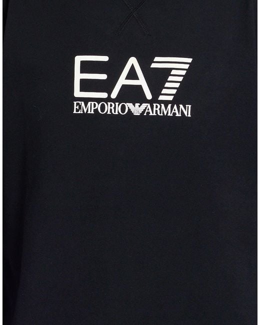 EA7 Blue Sweatshirt Cotton, Elastane for men