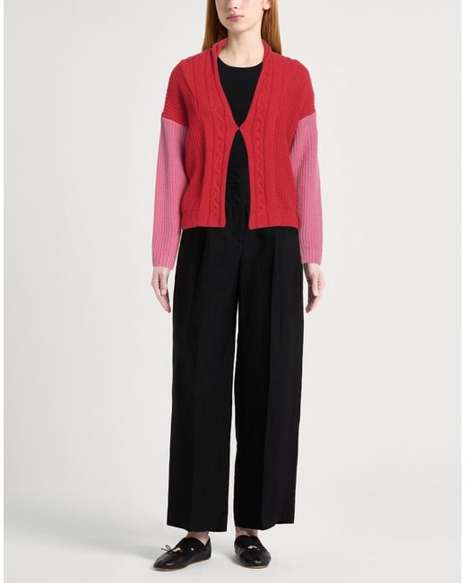 Hanita Red Cardigan Viscose, Nylon, Wool, Cashmere
