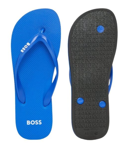 Sandalias de dedo Boss de hombre de color Blue