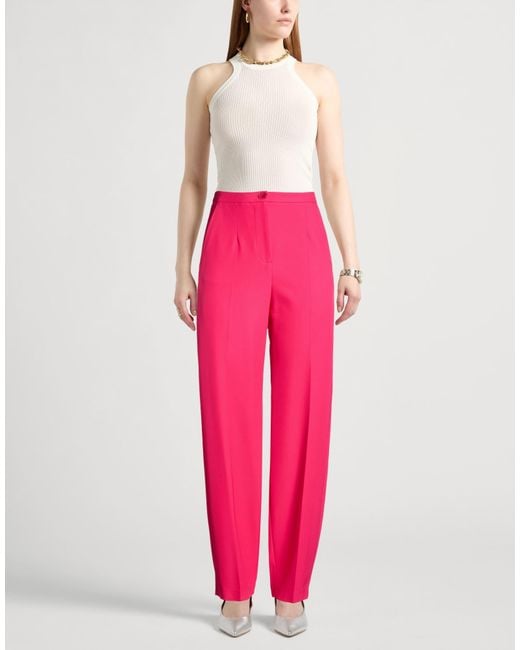 Patrizia Pepe Pink Fuchsia Pants Polyester, Elastane