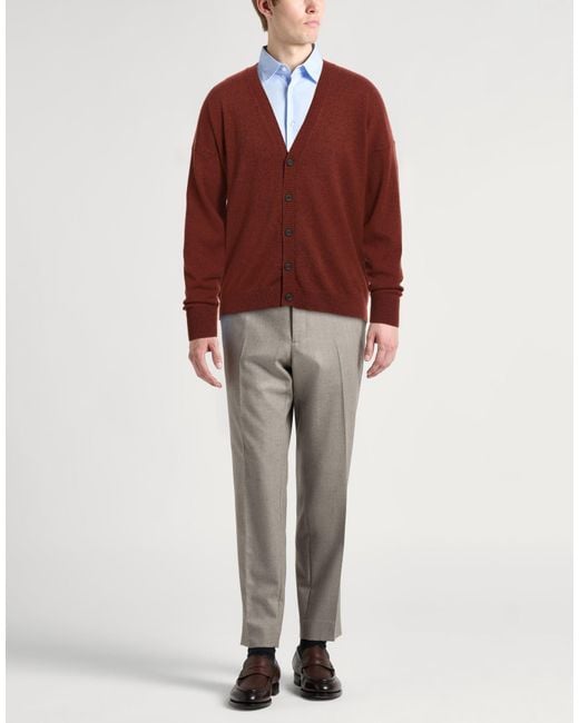 Drumohr Red Cardigan Cashmere for men