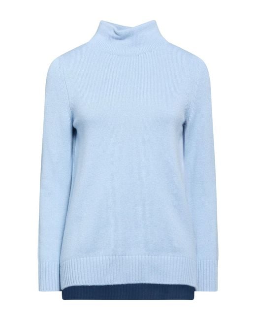 Gran Sasso Blue Sky Turtleneck Wool, Viscose, Cashmere