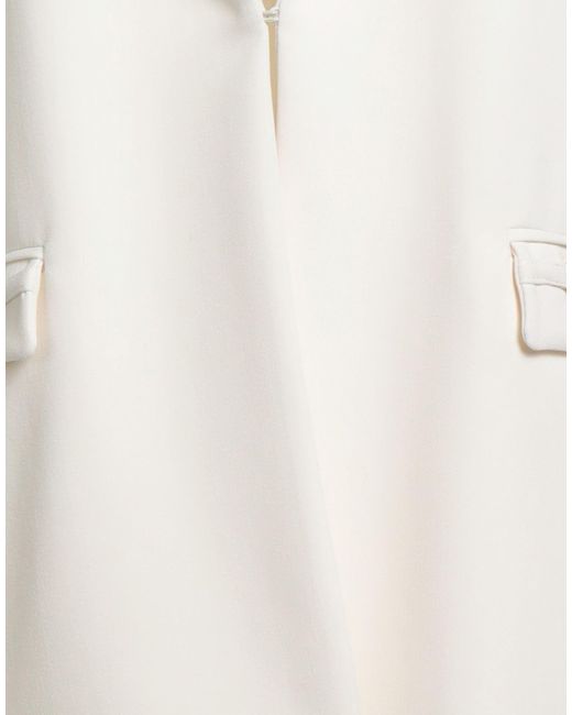 Twinset White Cream Blazer Polyester, Viscose, Elastane