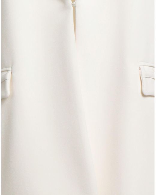 Twinset White Cream Blazer Polyester, Viscose, Elastane