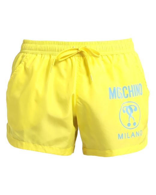 Moschino Yellow Swim Trunks for men