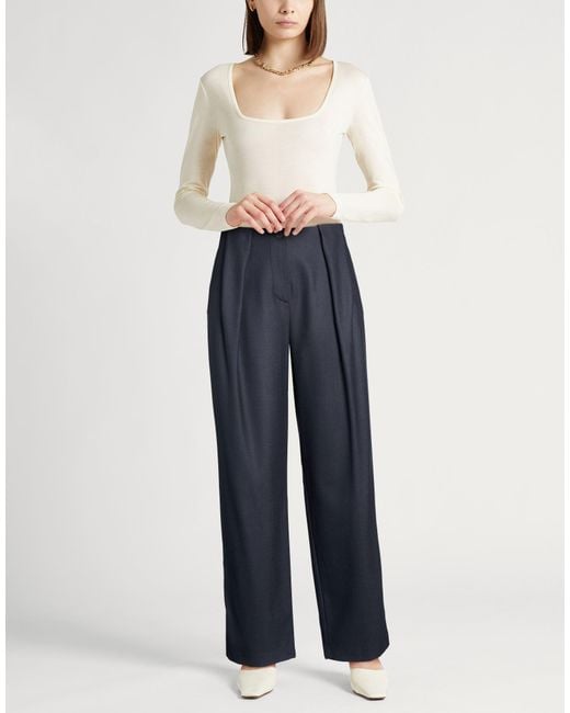 Semicouture Blue Midnight Pants Virgin Wool, Elastane