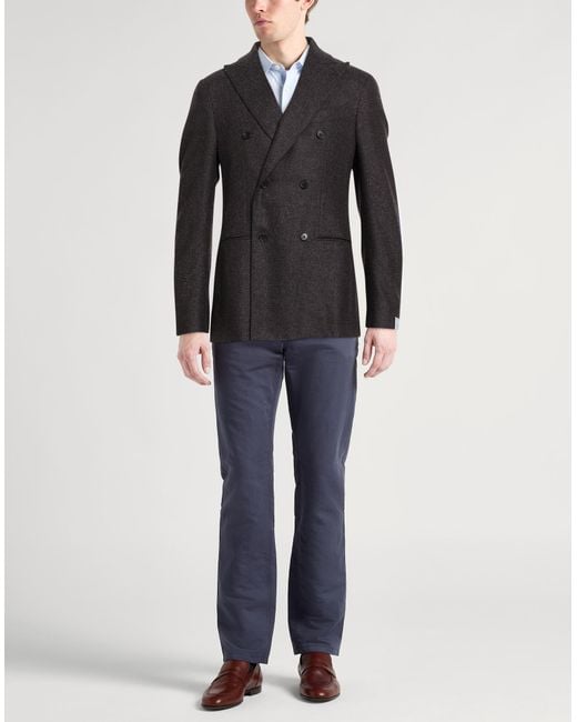 Caruso Black Plum Blazer Wool, Silk, Cashmere for men