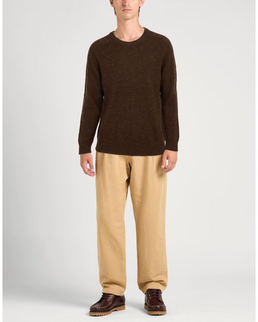 SELECTED Brown Sweater Polyester, Alpaca Wool, Wool, Nylon, Elastane for men