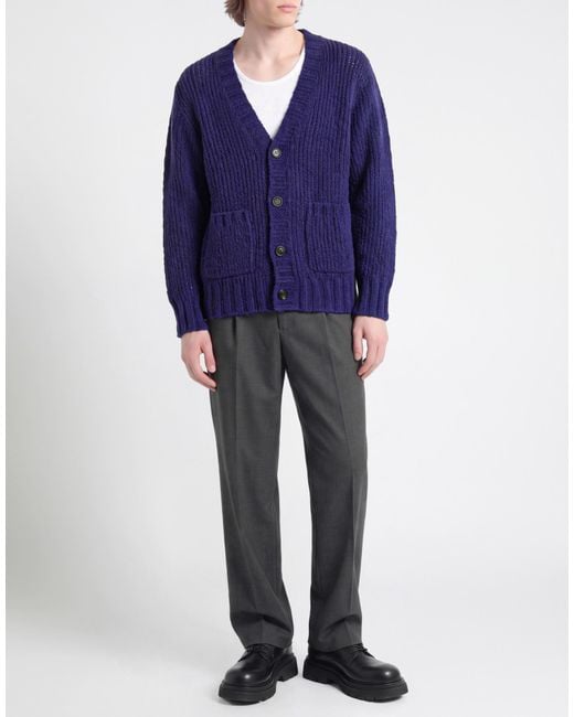 Circolo 1901 Blue Cardigan Wool, Alpaca Wool for men