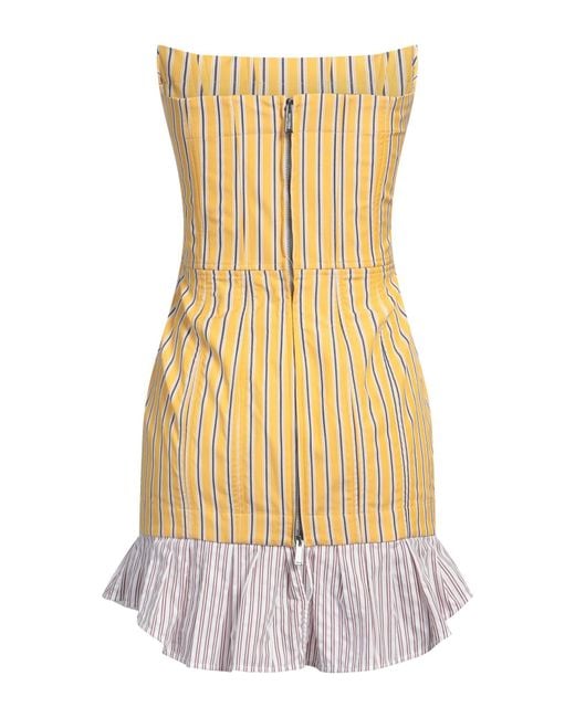DSquared² Yellow Mini Dress Cotton
