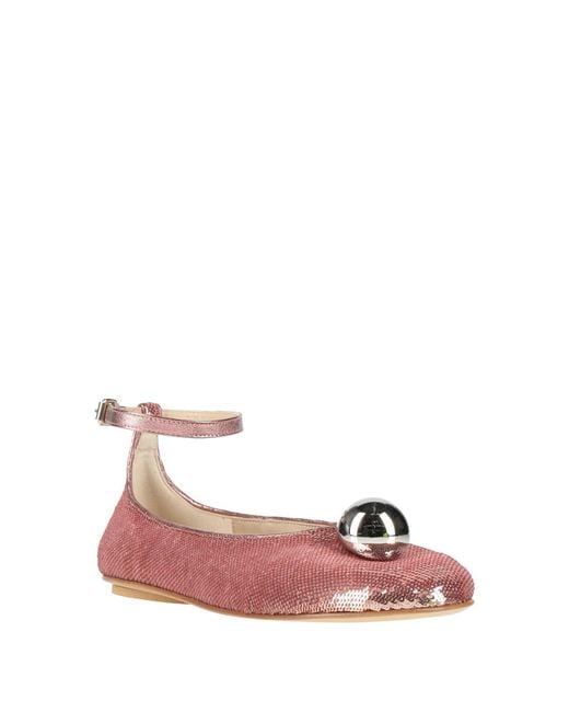 Elena Iachi Pink Ballet Flats Synthetic Material