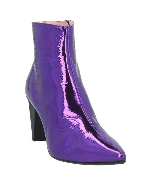 Ras Purple Ankle Boots