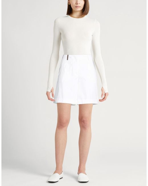 Peserico White Shorts & Bermuda Shorts