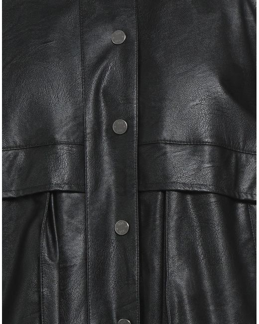 Soallure Black Jacket Polyester, Polyurethane