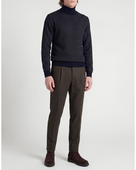Manuel Ritz Blue Turtleneck Wool, Acrylic for men